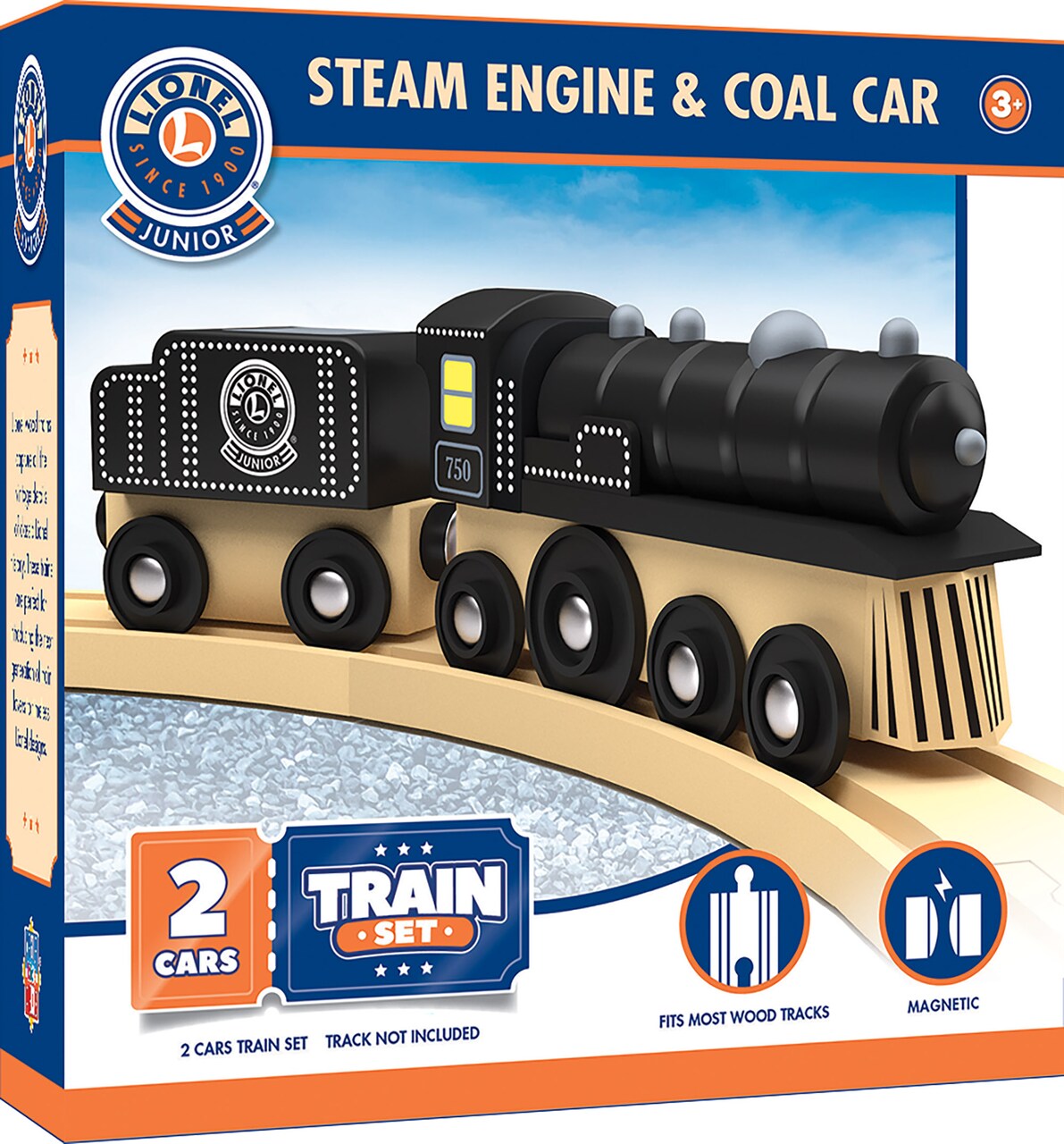 MasterPieces Wood Train Sets - Lionel Collector's Steam Engine & Coal Car